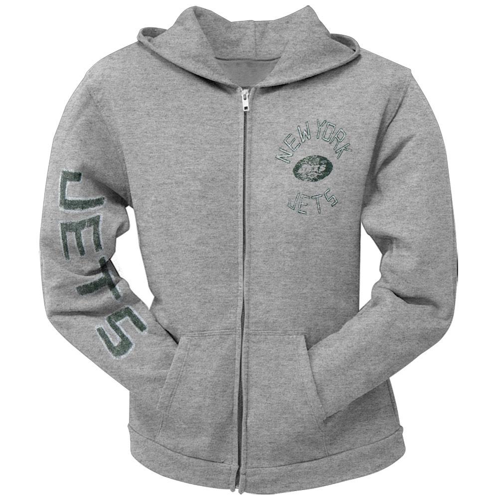 New York Jets - Sunday Juniors Zip Hoodie Juniors Hoodies New York Jets LG Grey 