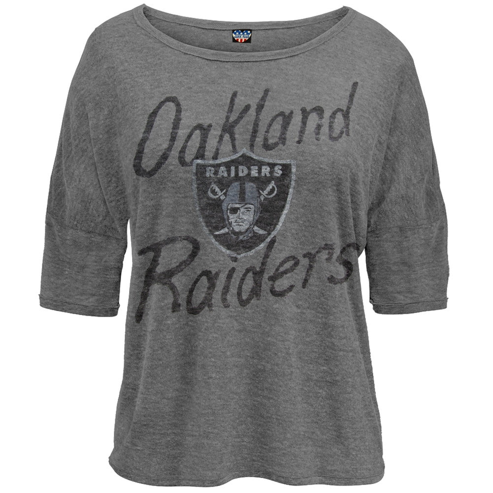 Oakland Raiders - Game Day Juniors T-Shirt Juniors T-Shirts Oakland Raiders MD Grey 