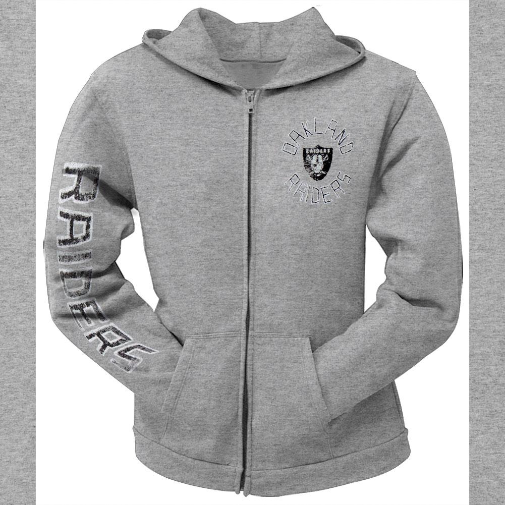 Oakland Raiders - Sunday Juniors Zip Hoodie Juniors Hoodies Oakland Raiders MD Grey 