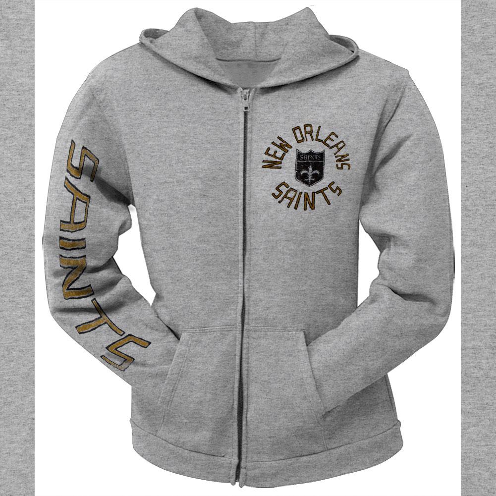 New Orleans Saints - Sunday Juniors Zip Hoodie Juniors Hoodies New Orleans Saints LG Grey 