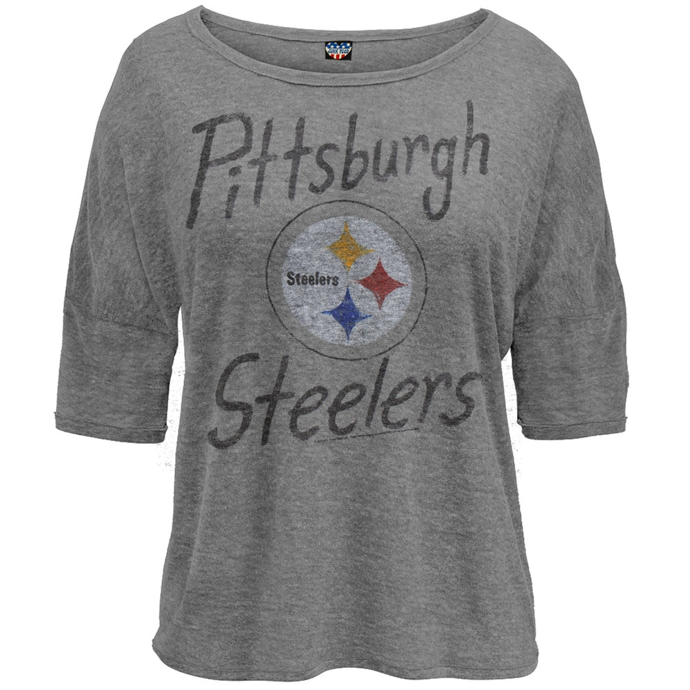 Pittsburgh Steelers - Game Day Juniors T-Shirt Juniors T-Shirts Pittsburgh Steelers LG Grey 