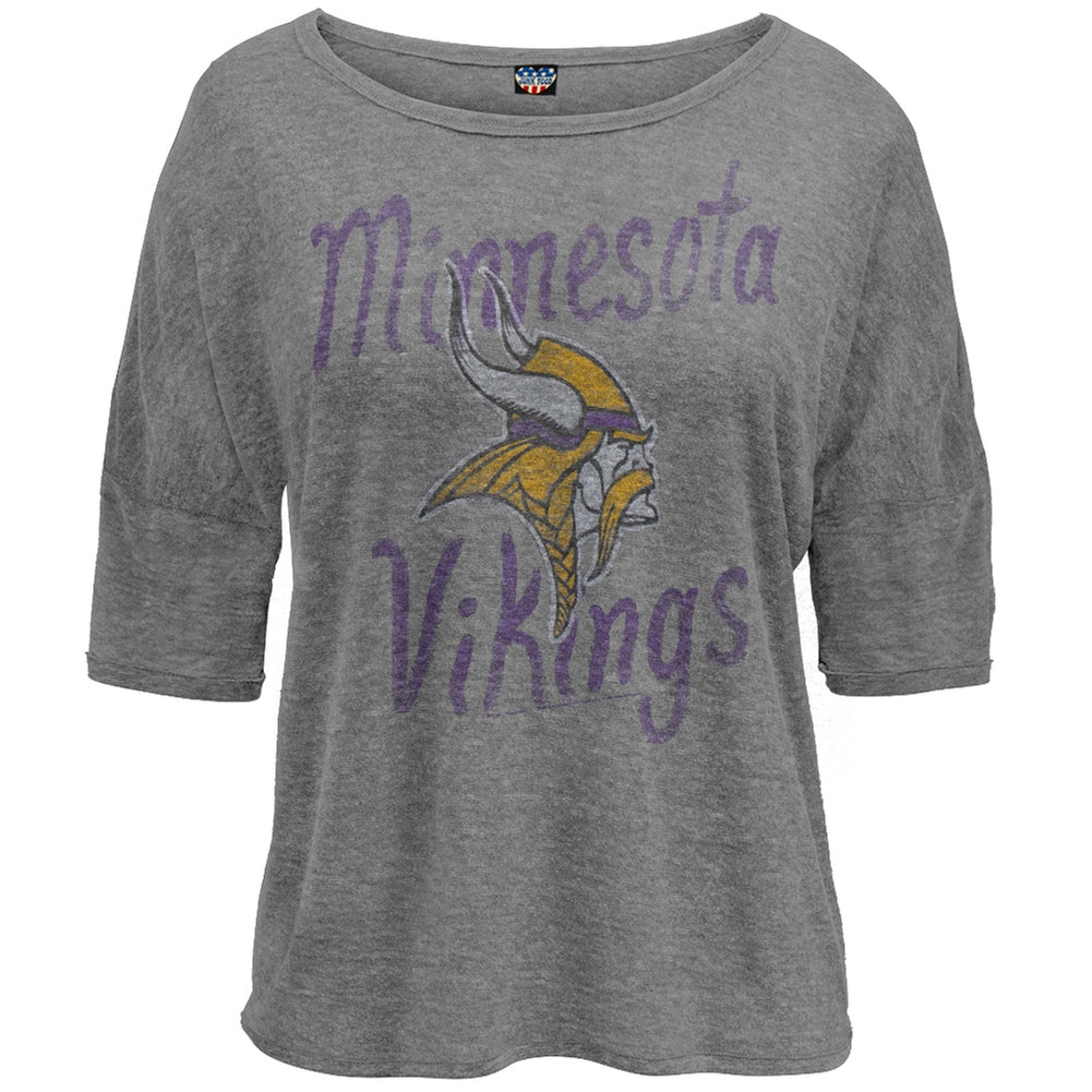 Minnesota Vikings - Game Day Juniors T-Shirt Juniors T-Shirts Minnesota Vikings MD Grey 