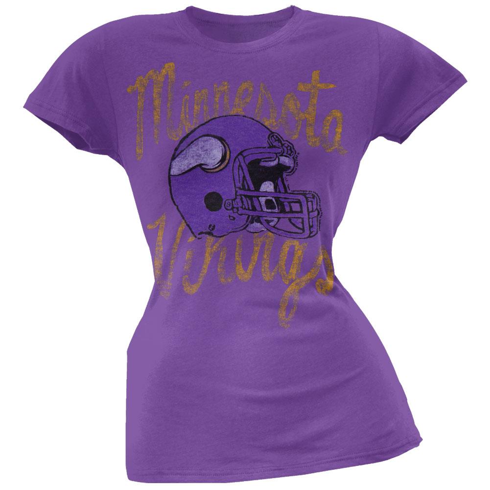 Minnesota Vikings - Kick Off Juniors T-Shirt Juniors T-Shirts Minnesota Vikings LG Purple 