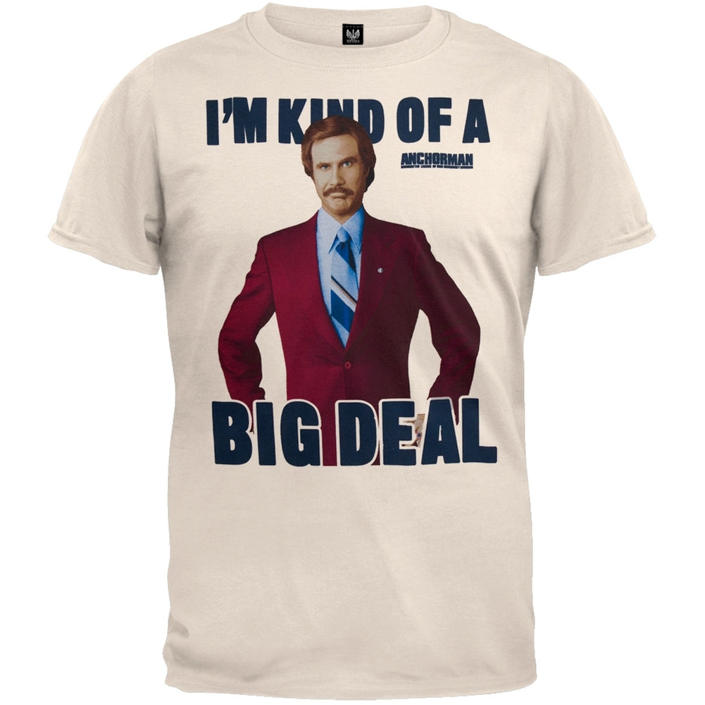 Anchorman - I'm Kind Of A Big Deal T-Shirt Men's T-Shirts Anchorman SM Off-White 