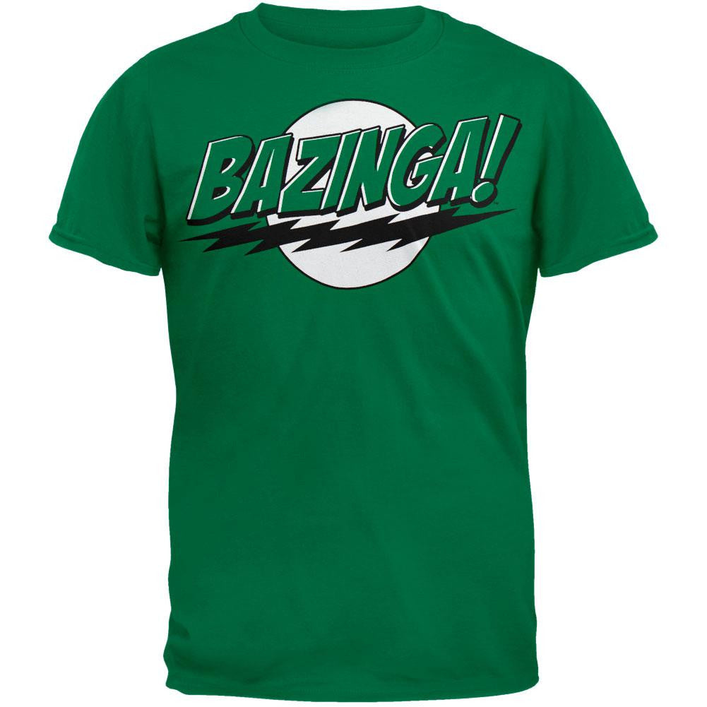 Big Bang Theory - Bazinga Green T-Shirt Men's T-Shirts Big Bang Theory SM Green 