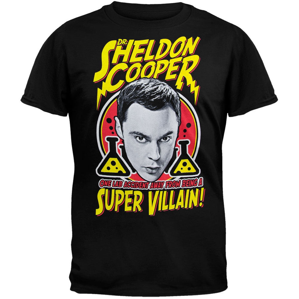 Big Bang Theory - Super Villian T-Shirt Men's T-Shirts Big Bang Theory SM Black 