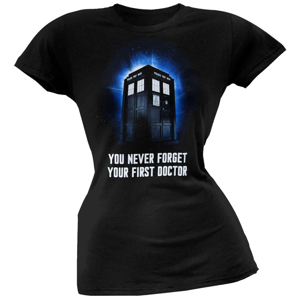 Doctor Who - You Never Forget Juniors T-Shirt Juniors T-Shirts Doctor Who SM Black