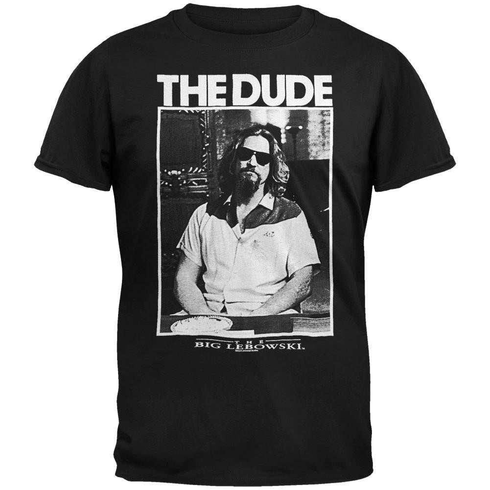 Big Lebowski - Dude Photo T-Shirt Men's T-Shirts The Big Lebowski SM Black 