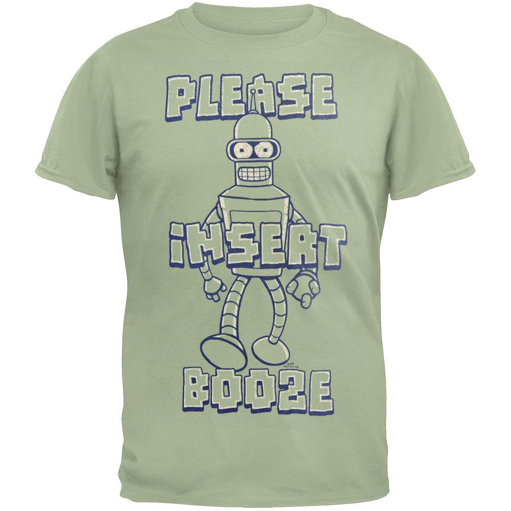 Futurama - Please Insert Booze T-Shirt Men's T-Shirts Futurama 2XL Green 