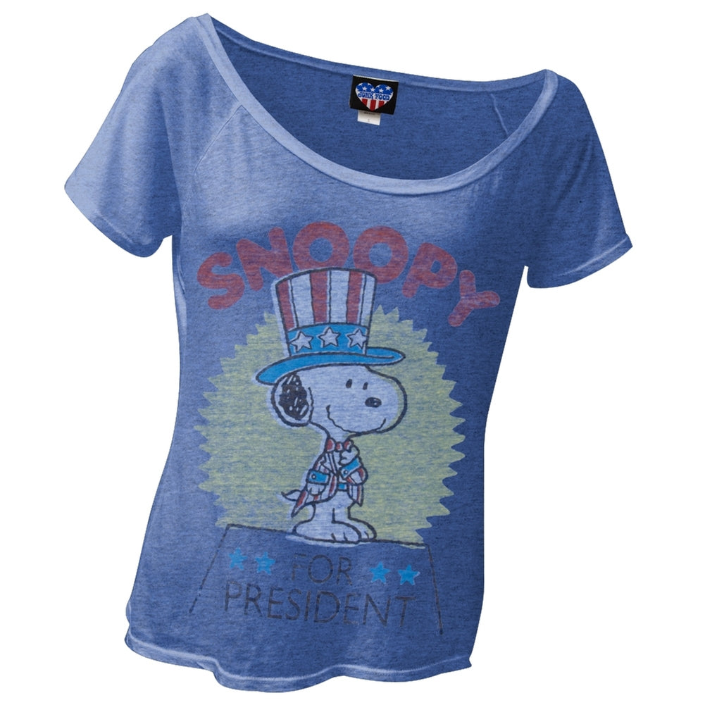 Peanuts - Snoopy For President Juniors T-Shirt Juniors T-Shirts Peanuts   