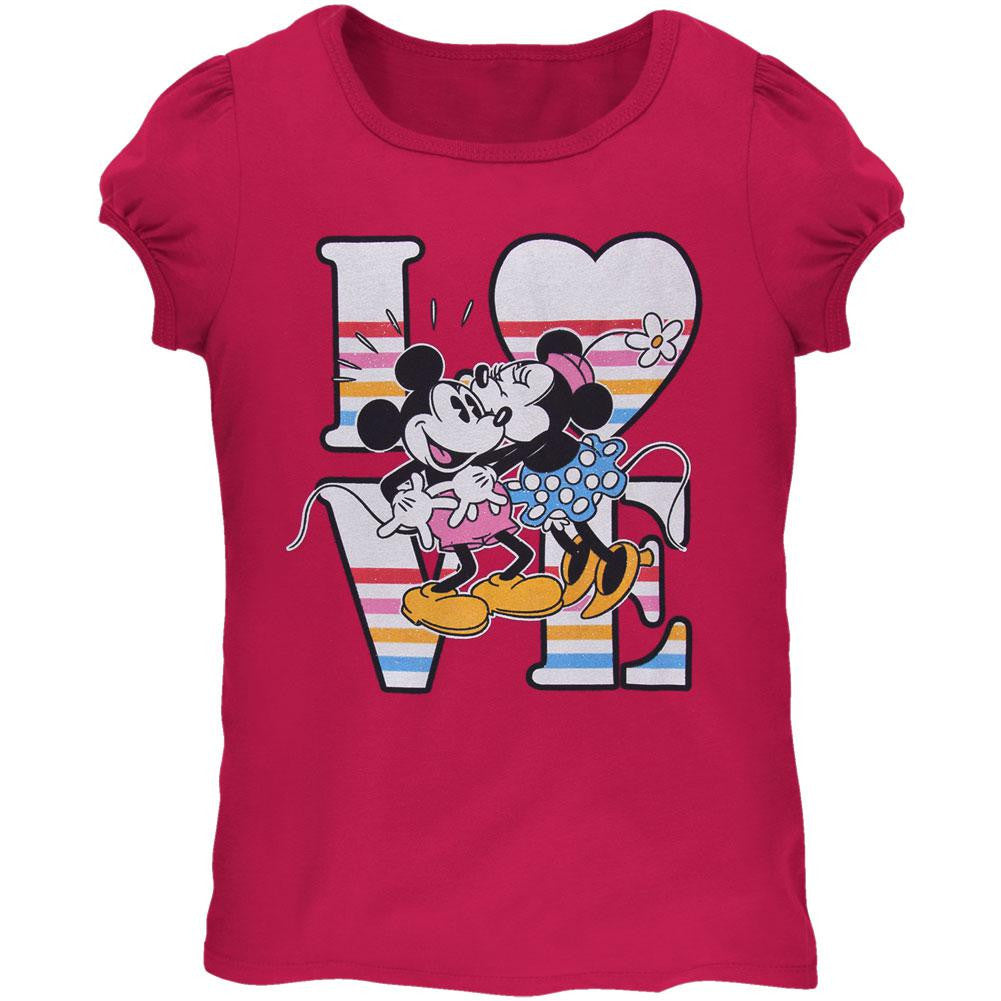 Minnie Mouse - Love My Mickey Juvy Girls T-Shirt Juvenile T-Shirts Minnie Mouse J4 Pink 