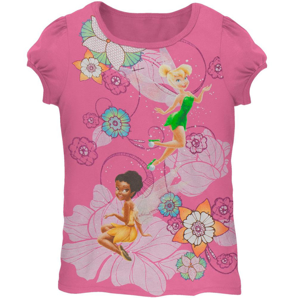 Disney Fairies - Flower Power Juvy Girls T-Shirt Juvenile T-Shirts Disney Fairies J4 Pink 