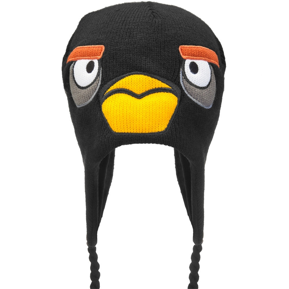 Angry Birds - Black Bird Big Face Peruvian Knit Hat Peruvian Knit Hats Old Glory OS Black 