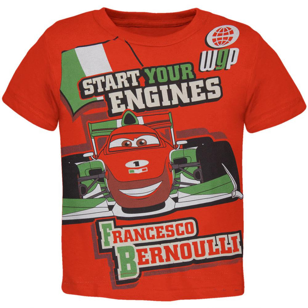 Cars - Start Your Engines Toddler T-Shirt Toddler T-Shirts Cars (Movie) 2T Red 