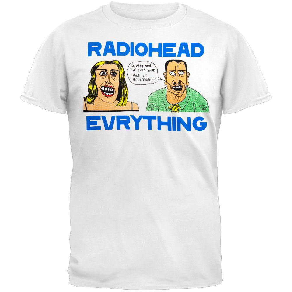 Radiohead - Hollywood Soft T-Shirt Men's T-Shirts Radiohead 2XL White 