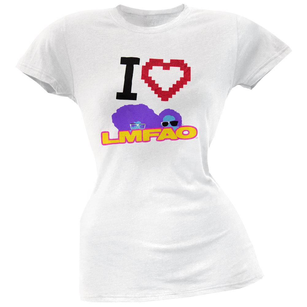 LMFAO - I Heart Juniors T-Shirt Juniors T-Shirts LMFAO 2XL White 