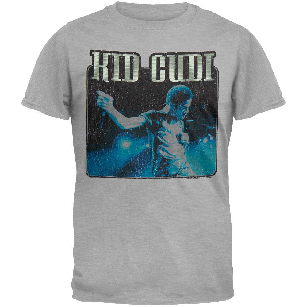 Kid Cudi - Weathered Blue T-Shirt Men's T-Shirts Kid Cudi XS Grey 