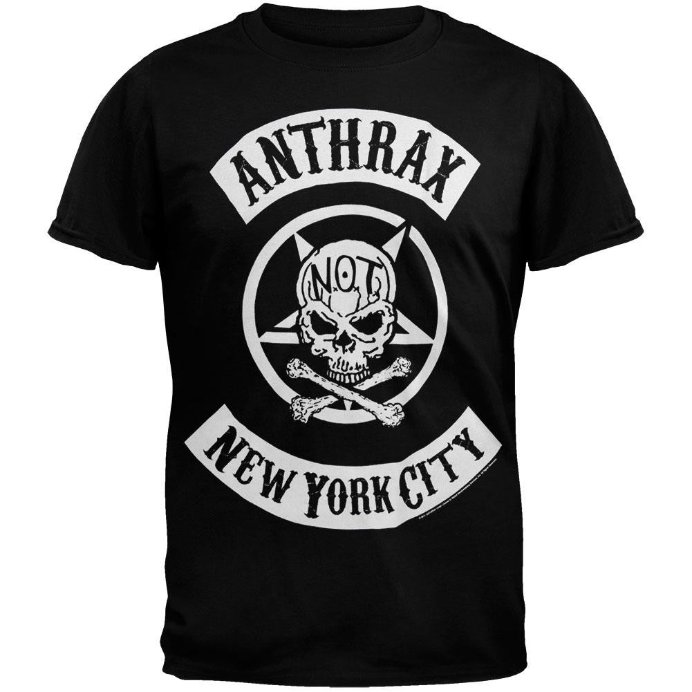 Anthrax - Biker Skull T-Shirt Men's T-Shirts Anthrax SM Black 