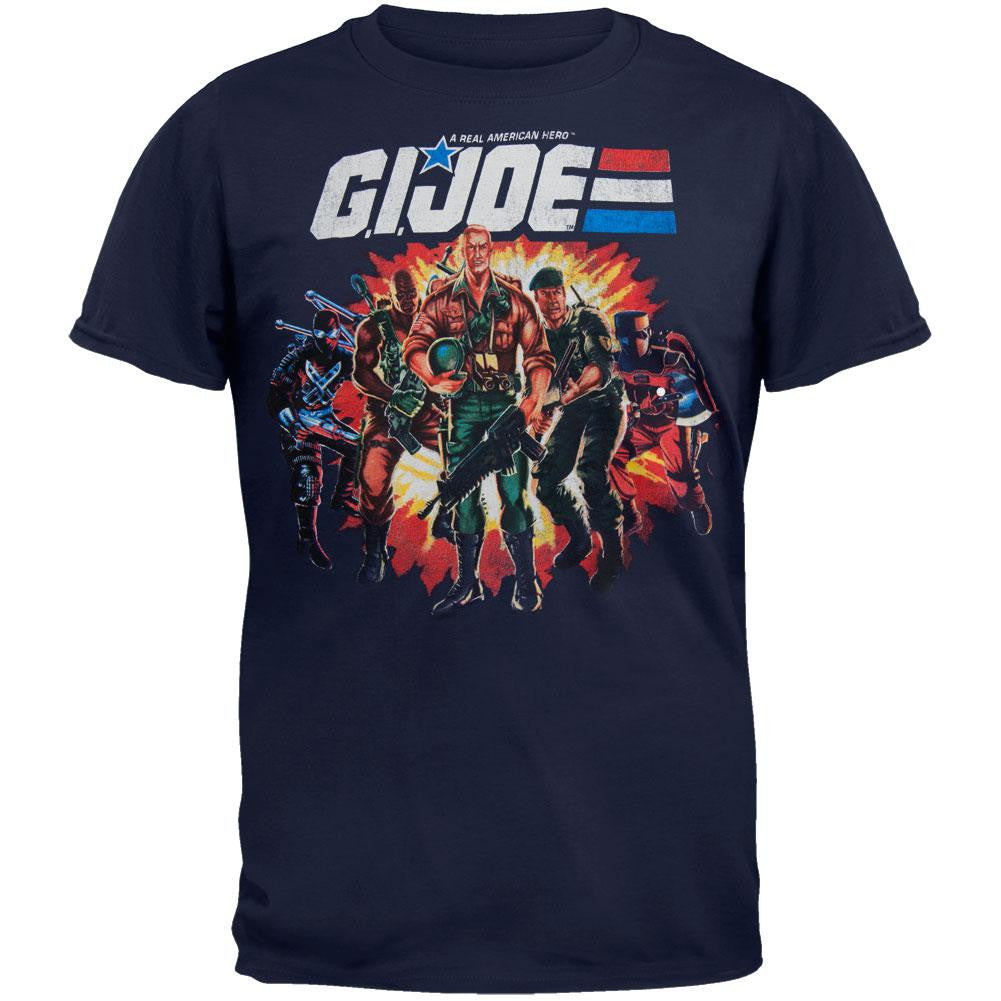 GI Joe - Group Explosion T-Shirt Men's T-Shirts G.I. Joe MD Blue 