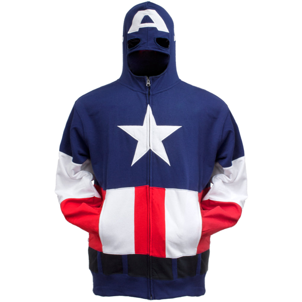 Captain America - Cap A Costume Zip Hoodie Juvenile Hoodies Captain America   