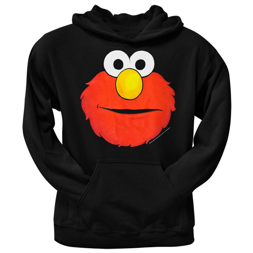 Sesame Street - Big Elmo Head Pullover Hoodie Men's Hoodies Sesame Street SM Black 