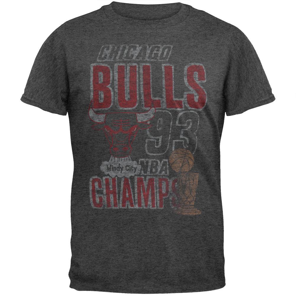 Chicago Bulls - '93 NBA Champs Soft T-Shirt Men's T-Shirts Chicago Bulls 2XL Grey 