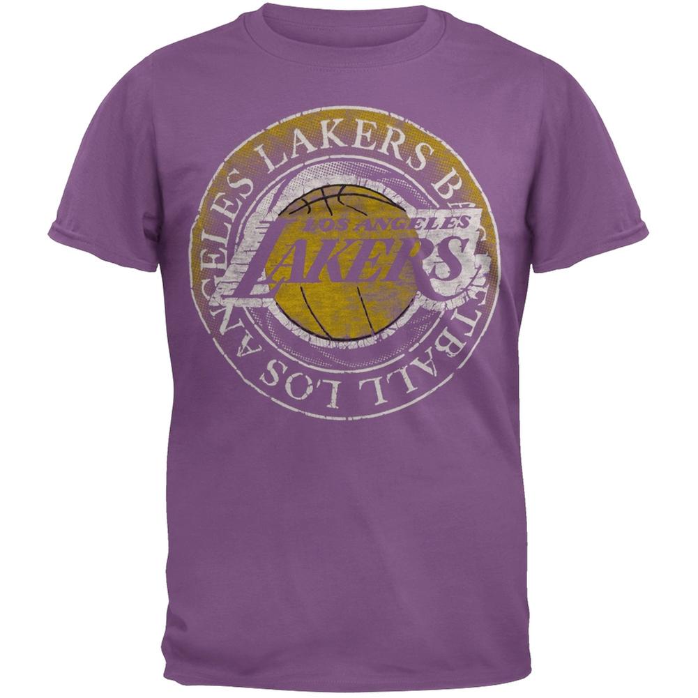 Los Angeles Lakers - Basketball Logo Soft T-Shirt Men's T-Shirts Los Angeles Lakers 2XL Purple 