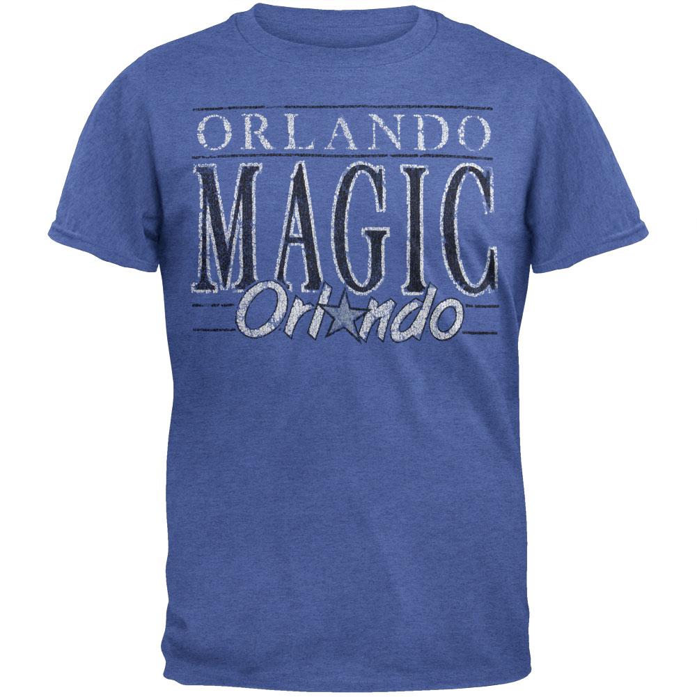 Orlando Magic - Crackle Classic Logo Soft T-Shirt Men's T-Shirts Orlando Magic 2XL Blue 