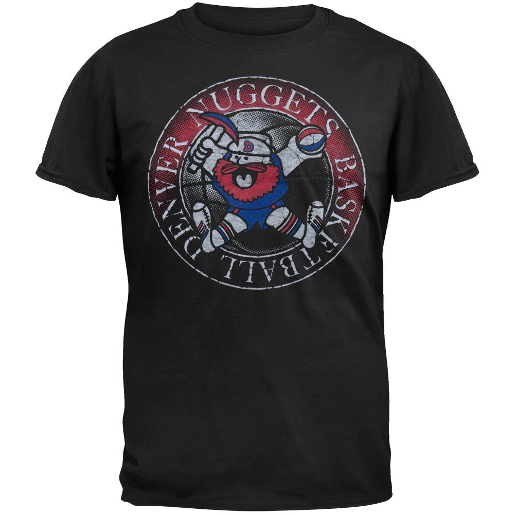 Denver Nuggets - Basketball Prospector Logo Soft T-Shirt Men's T-Shirts Denver Nuggets 2XL Black 