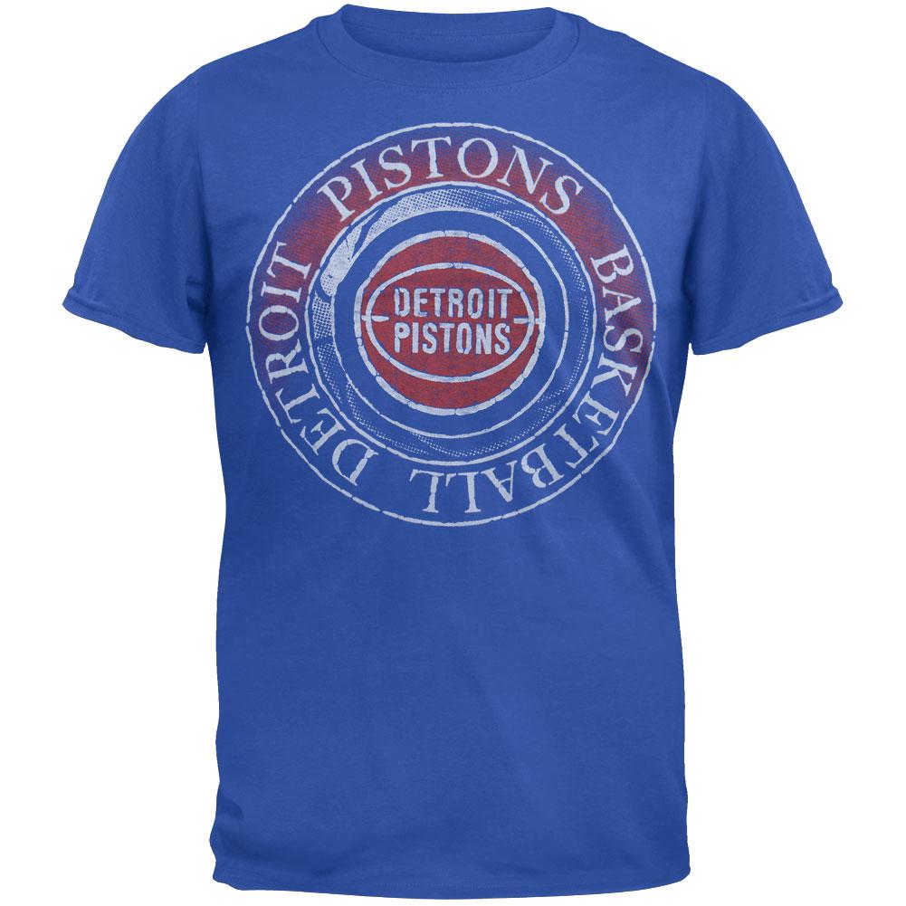 Detroit Pistons - Basketball Logo Soft T-Shirt Men's T-Shirts Detroit Pistons SM Blue 
