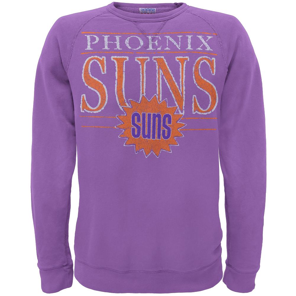 Phoenix Suns - Distressed Classic Logo Crew Neck Sweatshirt Men's Sweatshirts Phoenix Suns 2XL Purple 