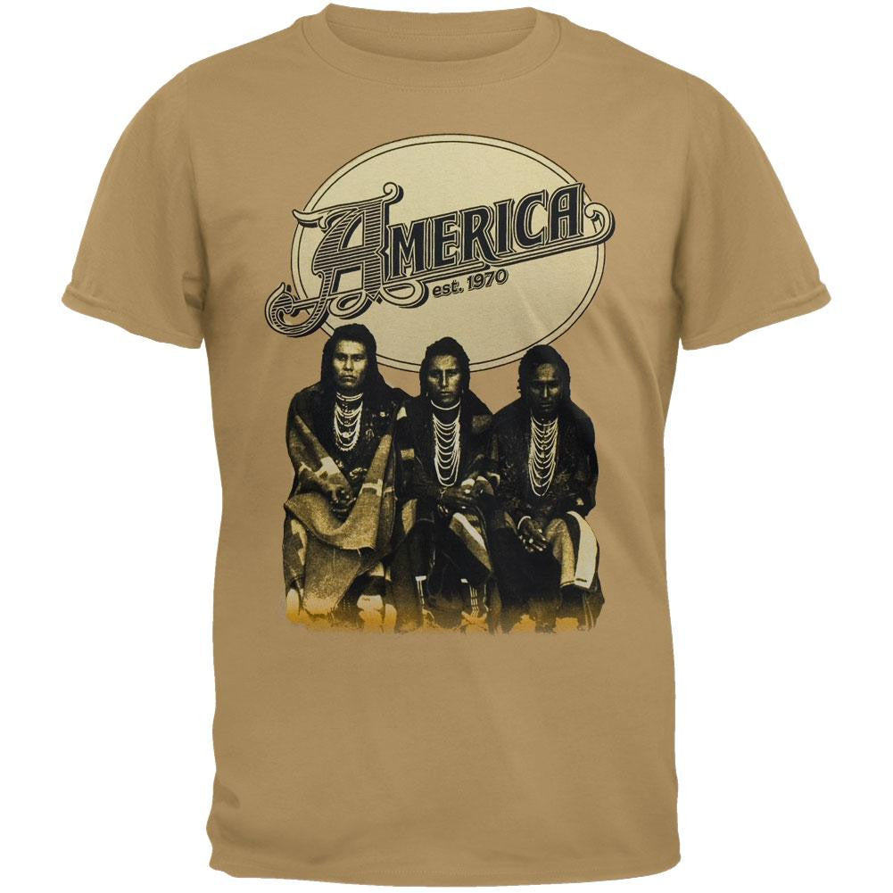 America - Logo T-Shirt Men's T-Shirts America SM Beige 