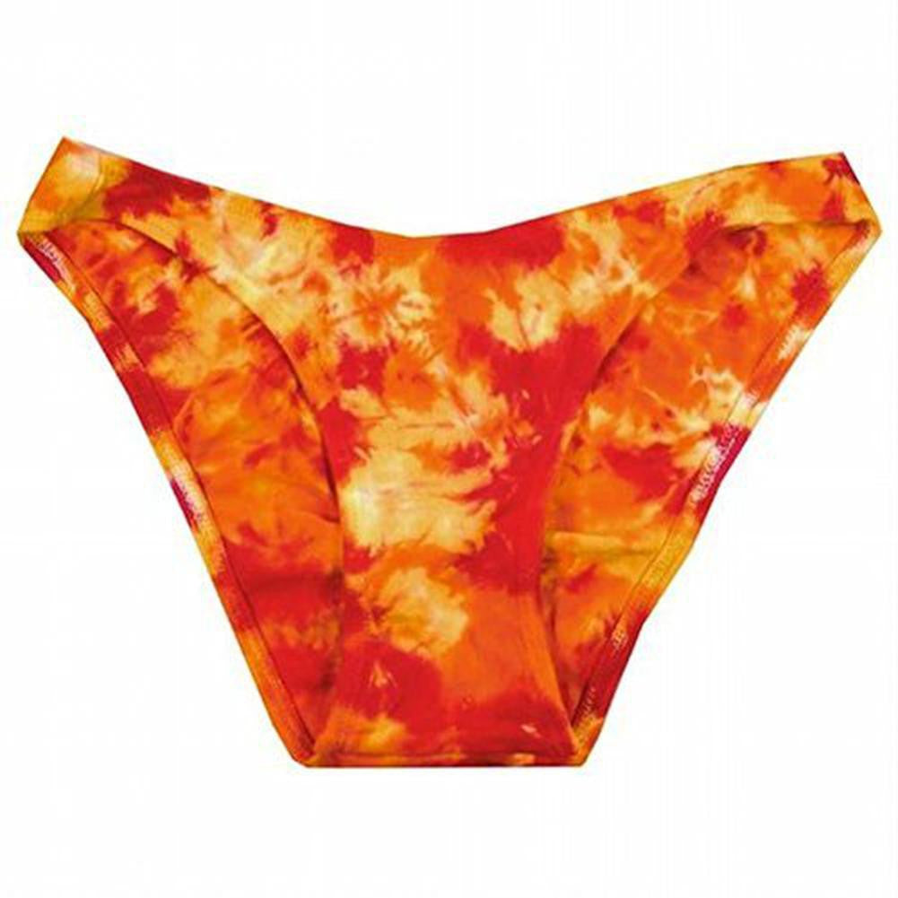 Hot Fire Crinkle Tie-Dye Junior's Swimsuit Bottom Juniors Bathing Suits Gorilla Graphics SM  