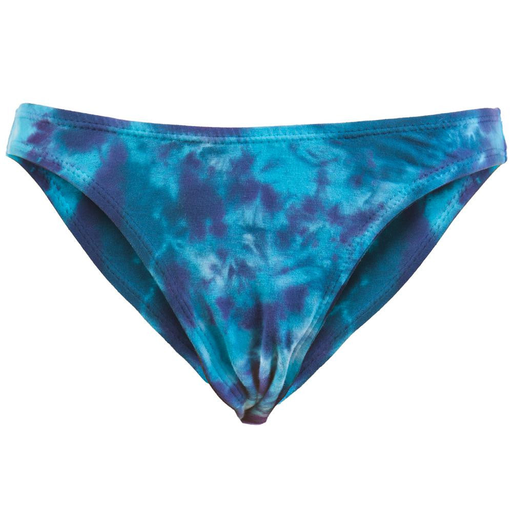 Juniors Crinkle Tie-Dye Swim Suit Bottom Juniors Bathing Suits Old Glory LG Blue 