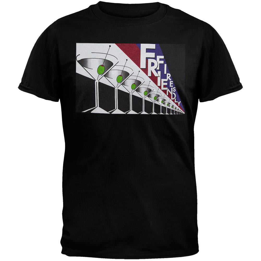 Friendly Fires - Martini Soft T-Shirt Men's T-Shirts Friendly Fires SM Black 