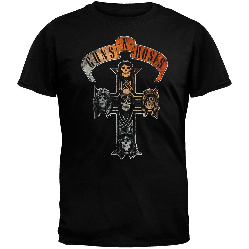 Guns N Roses - Sepia Cross T-Shirt Men's T-Shirts Guns N' Roses XL Black 