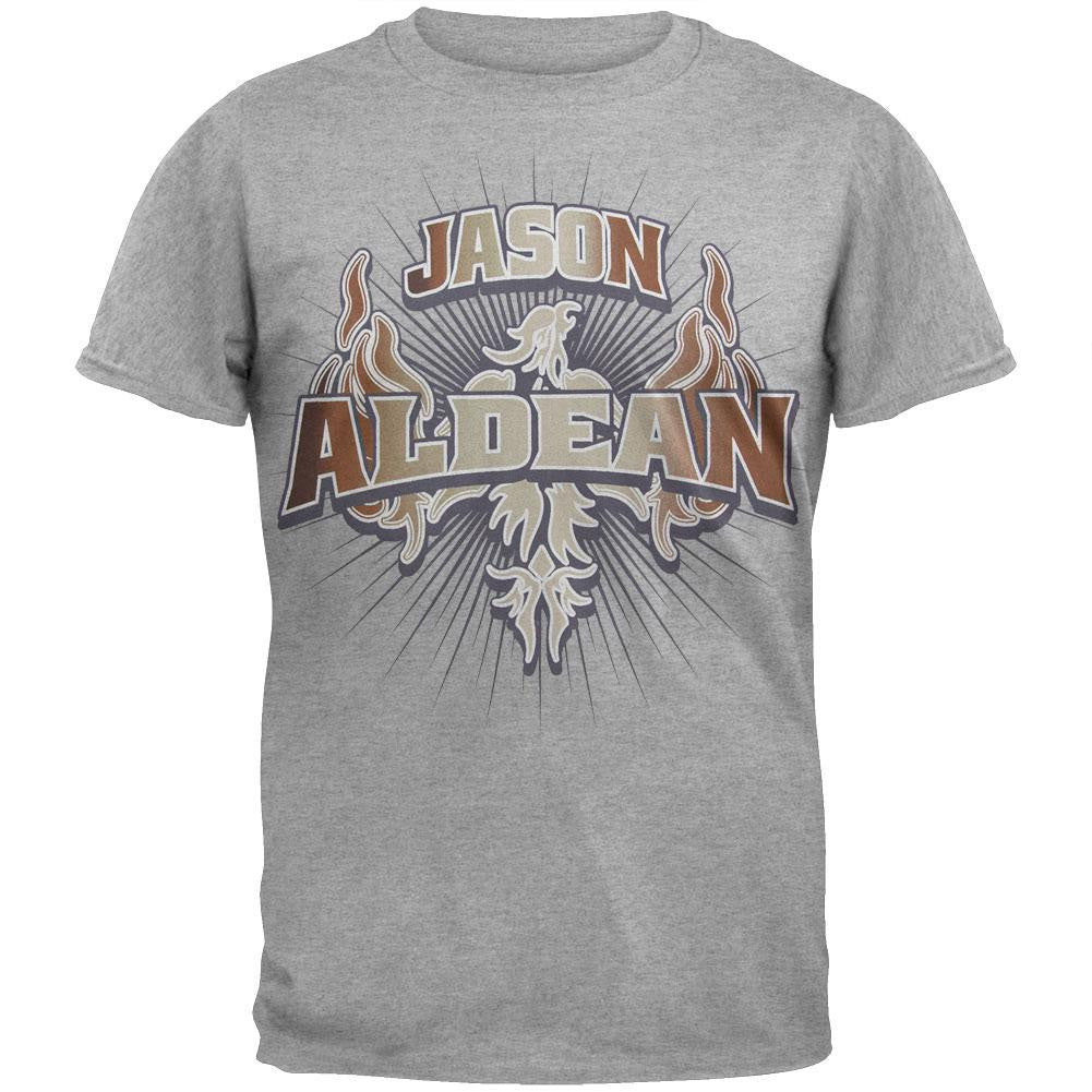 Jason Aldean - Phoenix Logo Soft T-Shirt Men's T-Shirts Jason Aldean LG Grey 