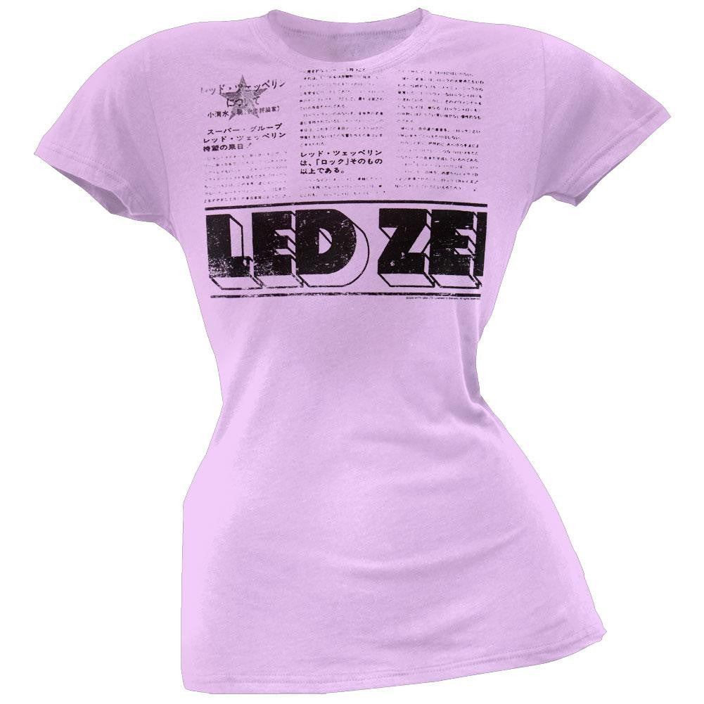 Led Zeppelin - Japan Star Juniors T-Shirt Juniors T-Shirts Led Zeppelin SM Purple 