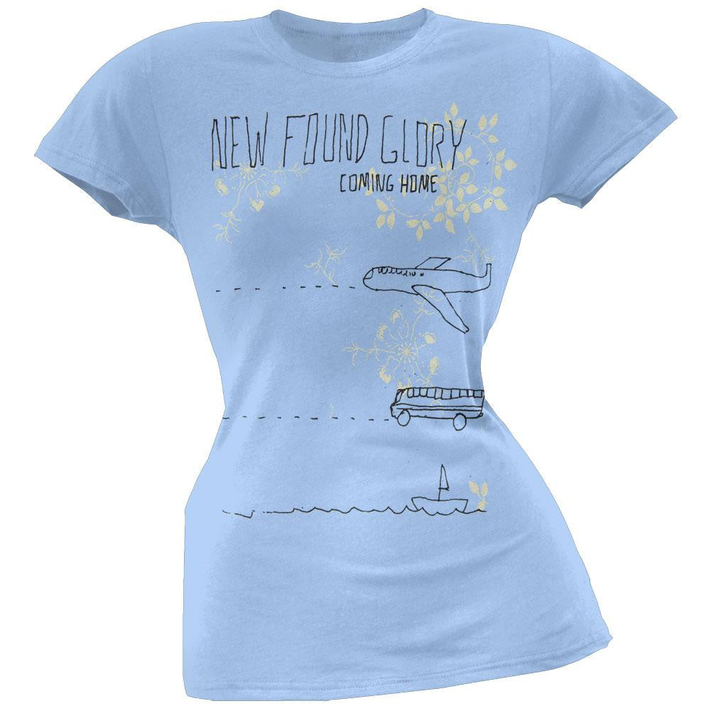 New Found Glory - Travel Juniors T-Shirt Juniors T-Shirts New Found Glory LG Blue 