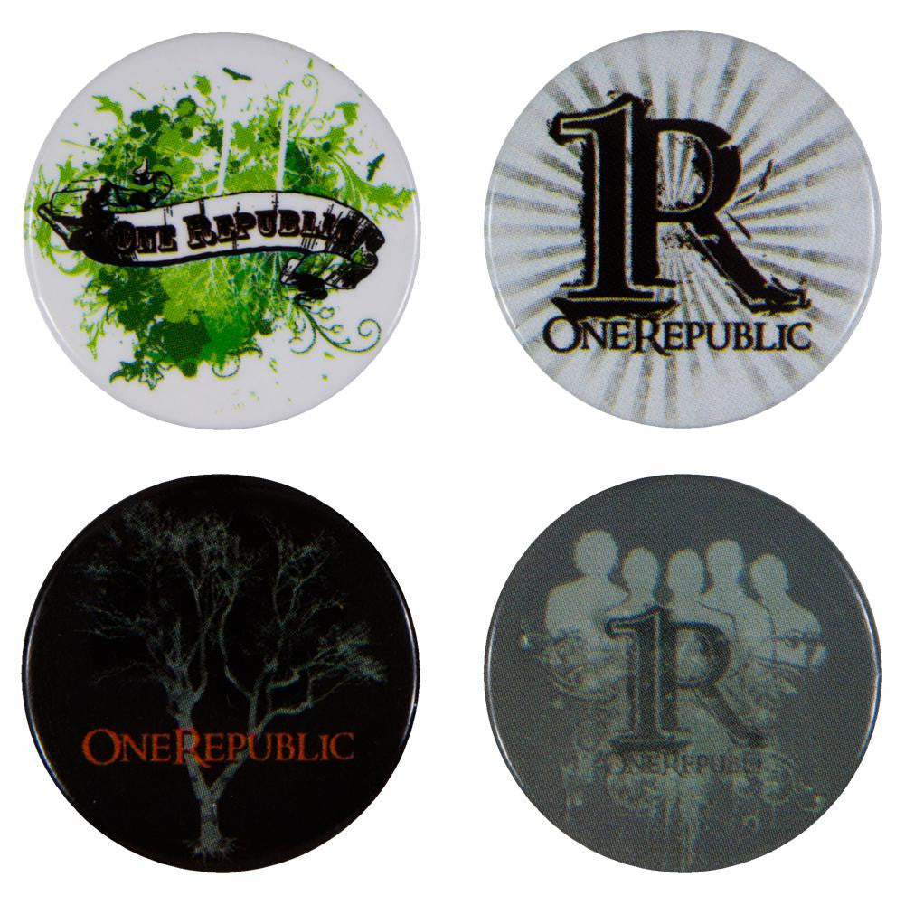 OneRepublic - 4-Piece Button Set Buttons Old Glory OS Multi 