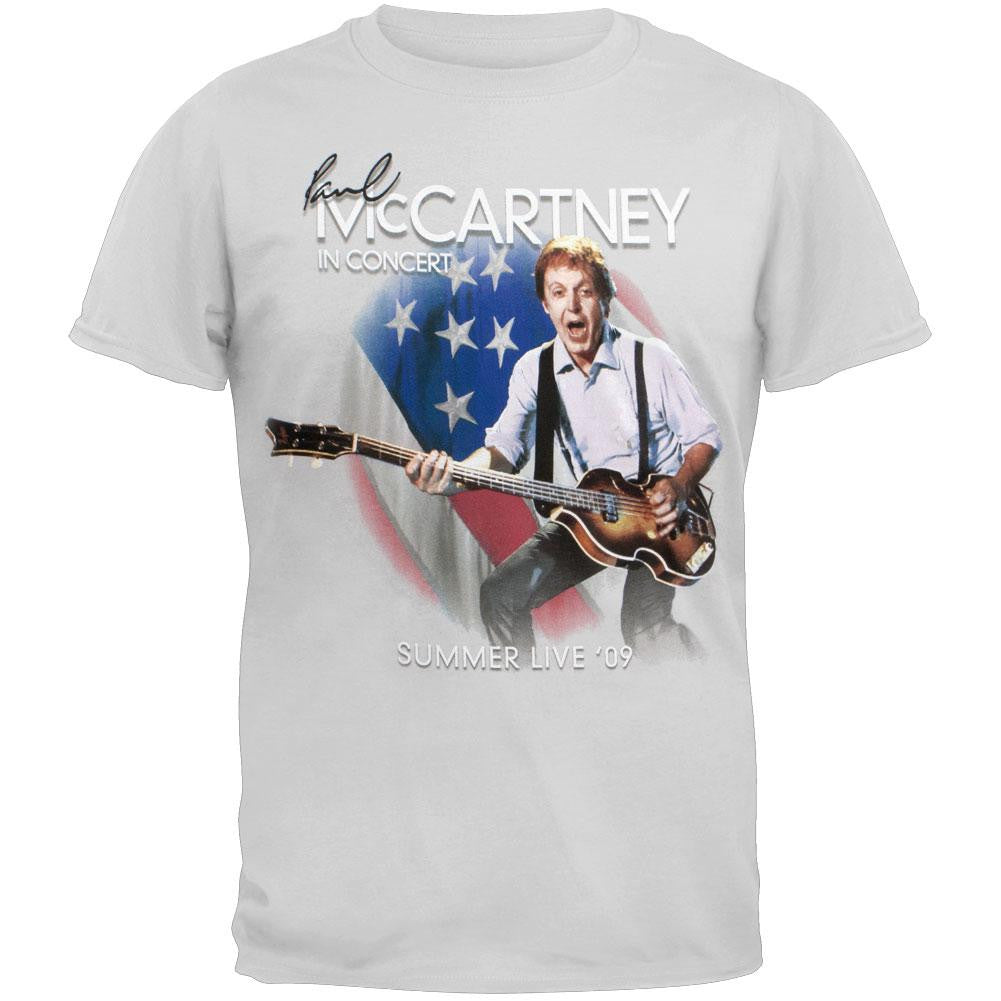 Paul McCartney - Flag Silhouette 2009 Tour Soft T-Shirt Men's T-Shirts Paul McCartney   