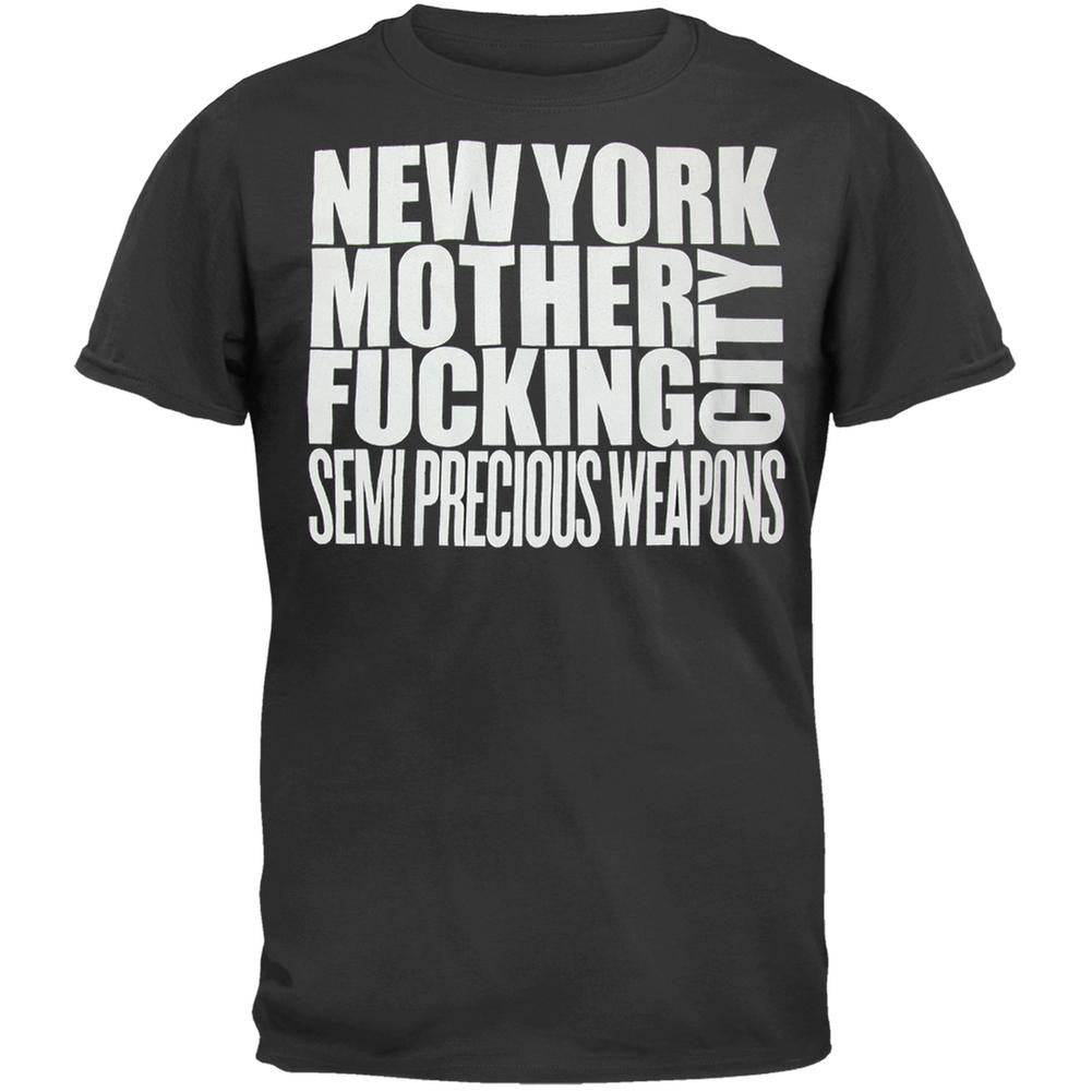 Semi Precious Weapons - NY MF City T-Shirt Men's T-Shirts Semi-Precious Weapons SM Black 