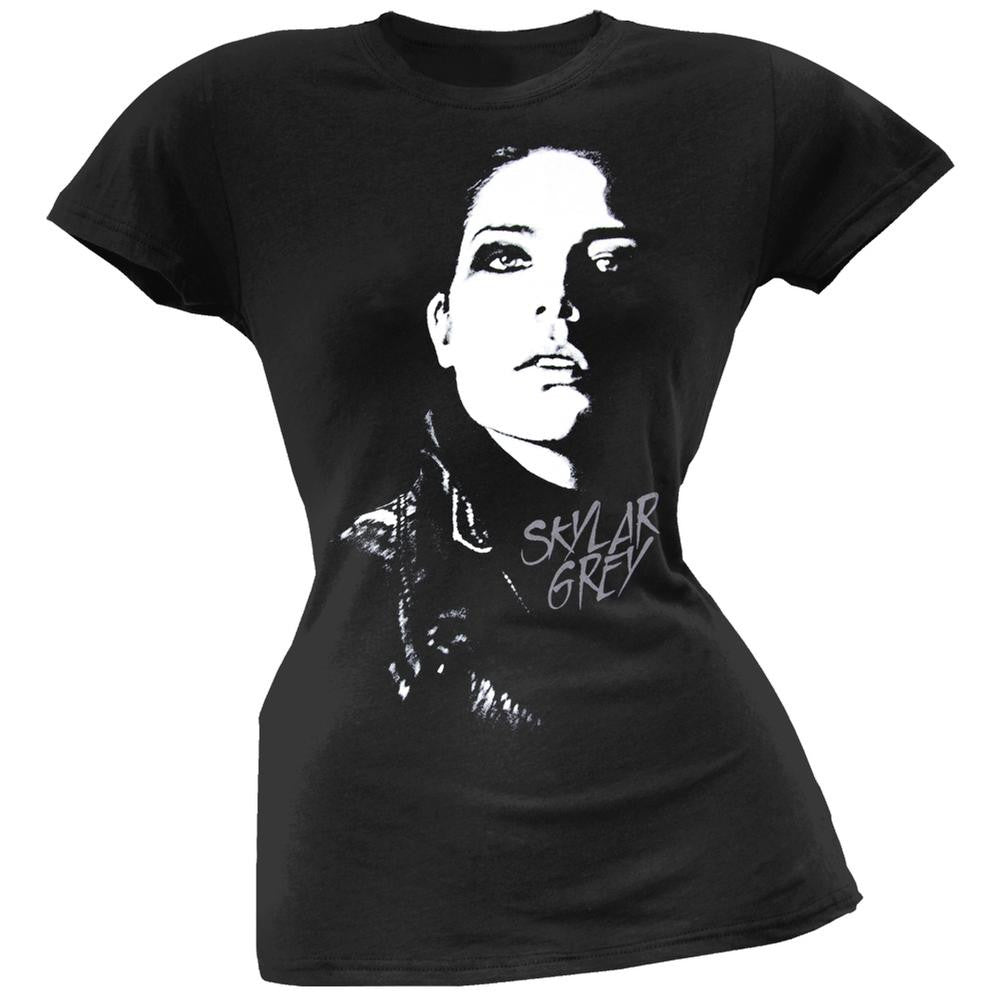 Skylar Grey - Face Juniors T-Shirt Juniors T-Shirts Skylar Grey SM Black 