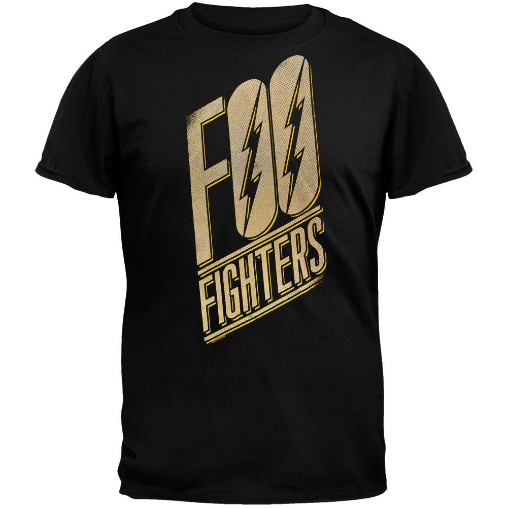 Foo Fighters - Slanted Logo Soft T-Shirt Men's T-Shirts Foo Fighters 2XL Black 