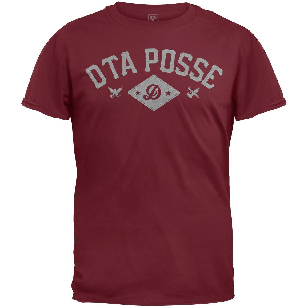 DTA Posse - Patched T-Shirt Men's T-Shirts DTA 2XL Maroon 