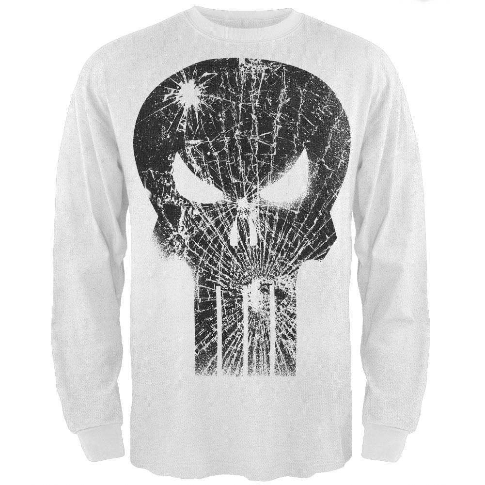 Punisher - Broken Face Thermal Men's Thermals The Punisher 2XL White 