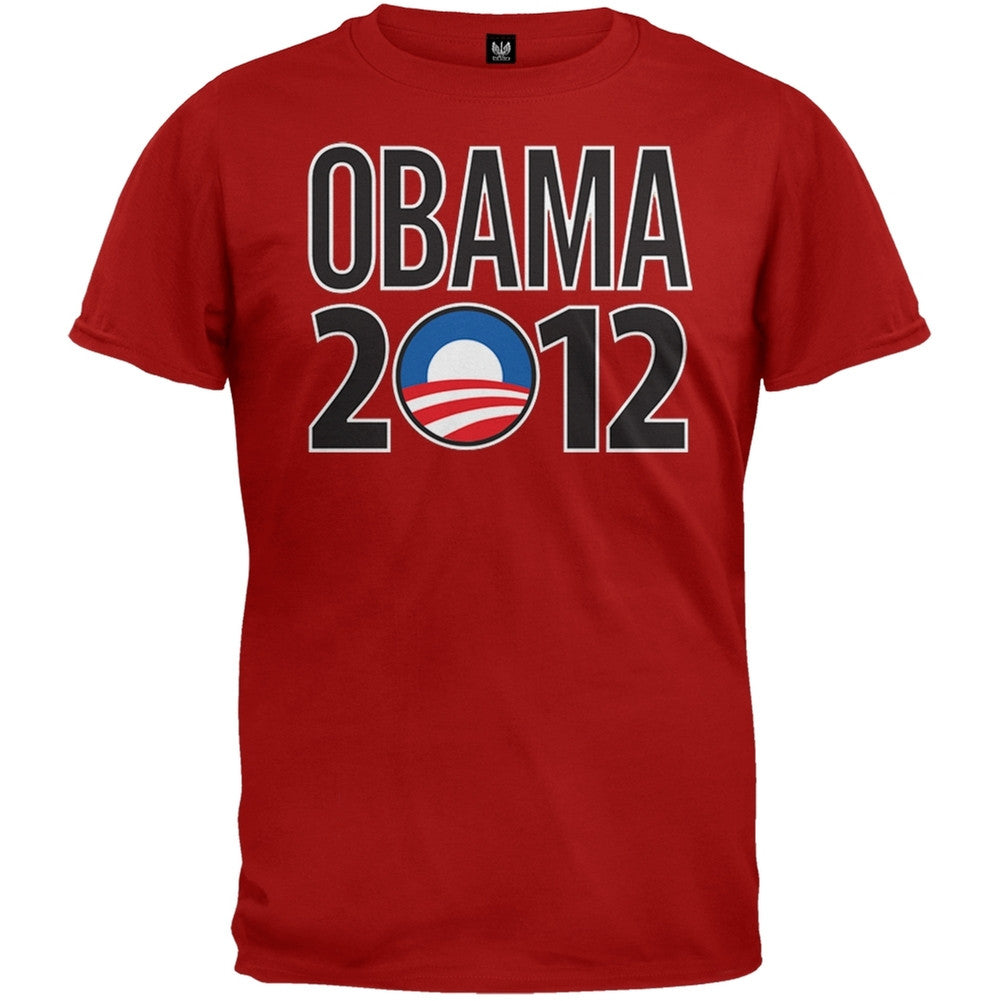 Obama - 2012 Rising Sun Logo Black T-Shirt Men's T-Shirts Old Glory   