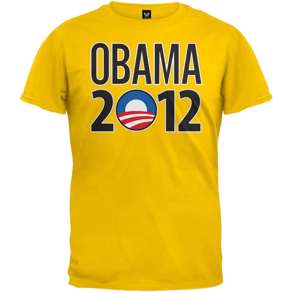 Obama - 2012 Rising Sun Logo Black T-Shirt Men's T-Shirts Old Glory   