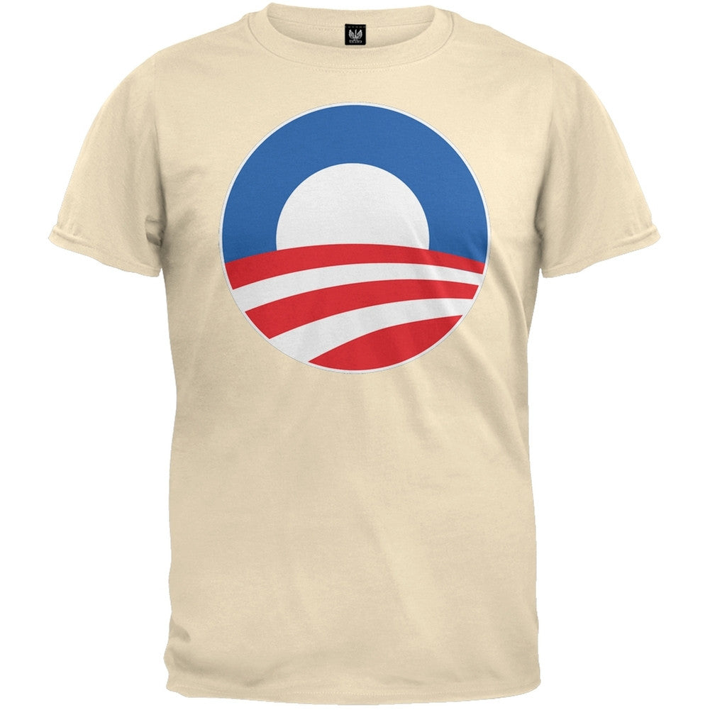 Obama - Large Rising Sun Logo Black T-Shirt Men's T-Shirts Old Glory   