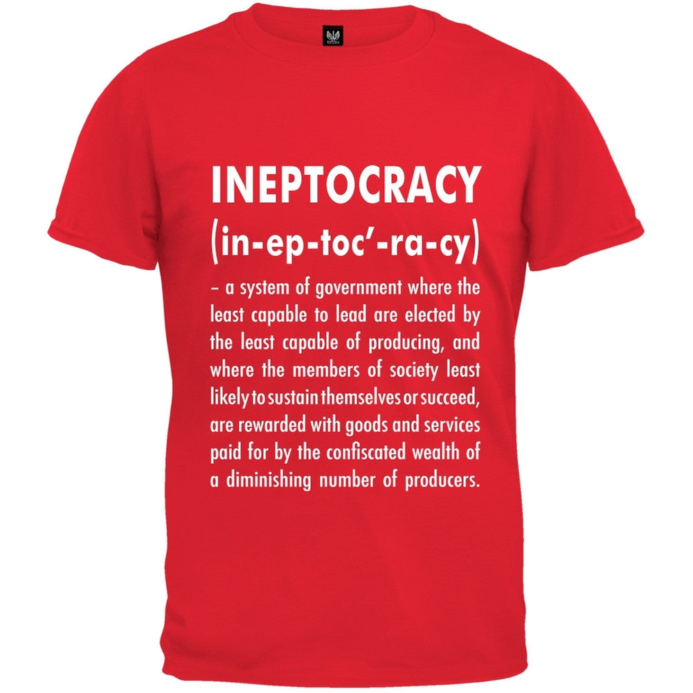 Ineptocracy Definition Red T-Shirt Men's T-Shirts Old Glory 2XL Red 